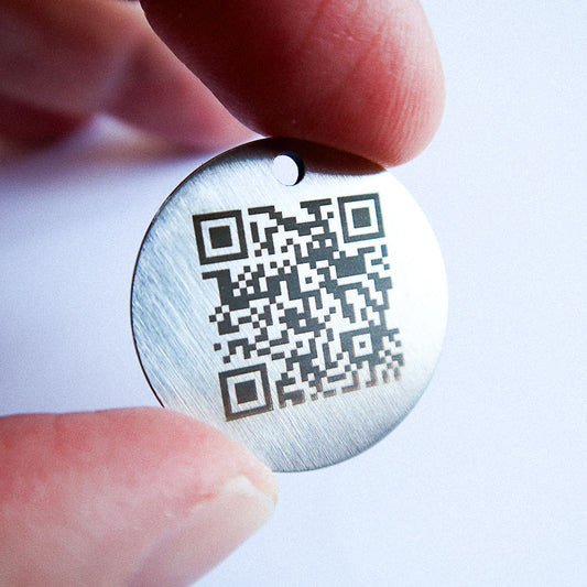 Médaille SOS pour chien avec gravure QR Code et nom / téléphone / Tasso