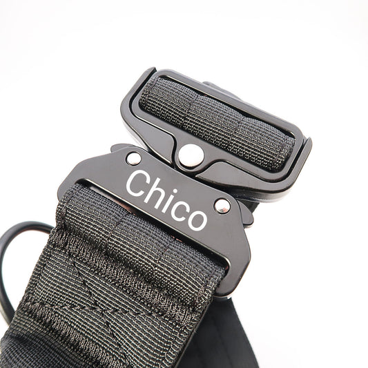 Collier de chien tactique pour grand chien gravé avec nom