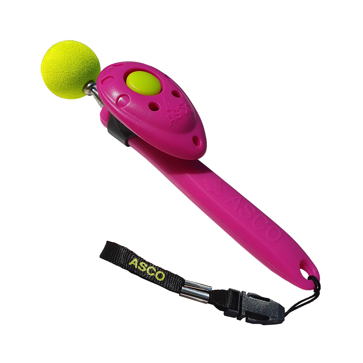 ASCO ClickStick - Target Stick avec Premium Clicker amovible - Tige de Target pour chiens chats Clickertraining - Targetstick extensible avec clicker supplémentaire - Tige de Target pour Target-Training