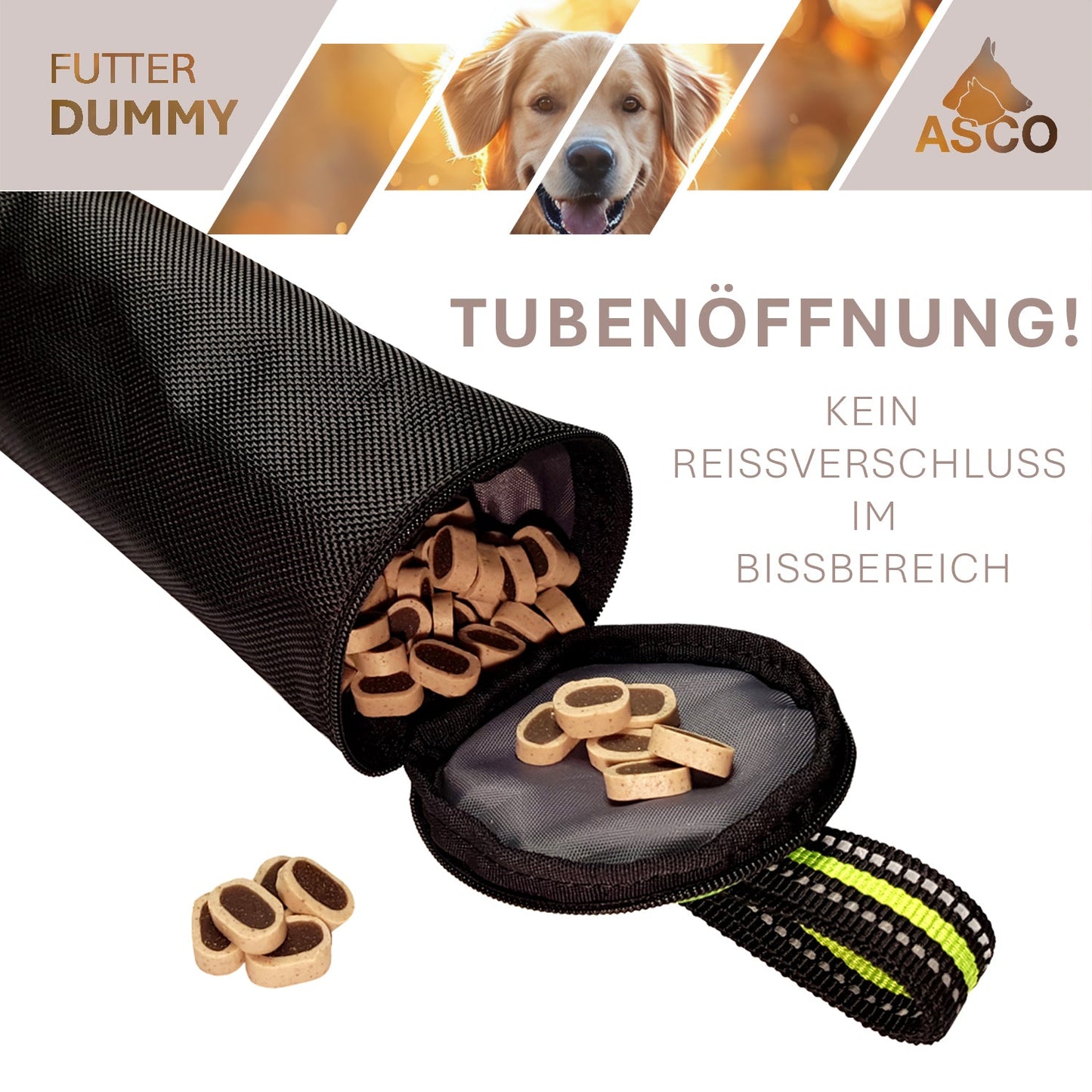 ASCO Dog Dummy - Chien de rapport et de snack (21x7 cm)