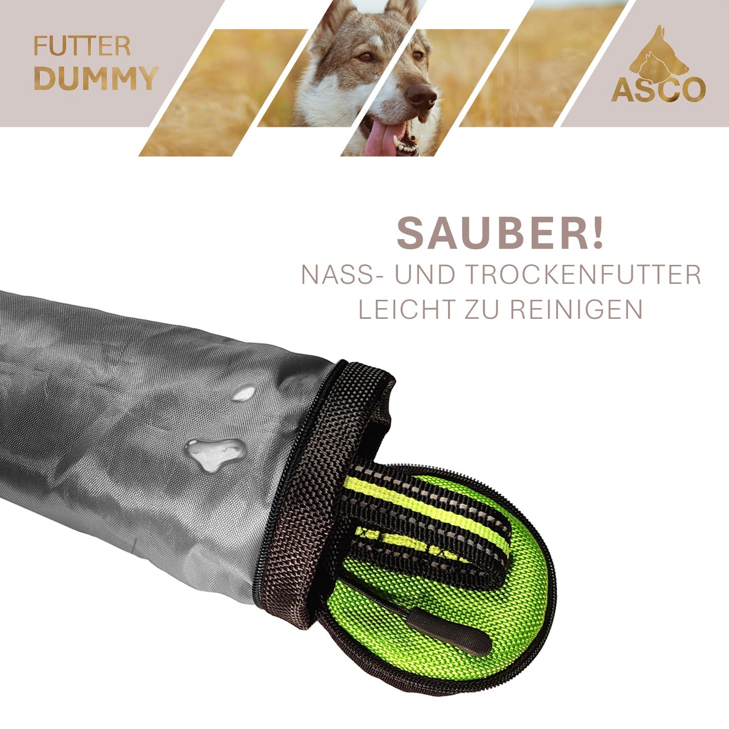 ASCO Dog Dummy - Chien de rapport et de snack (21x7 cm)