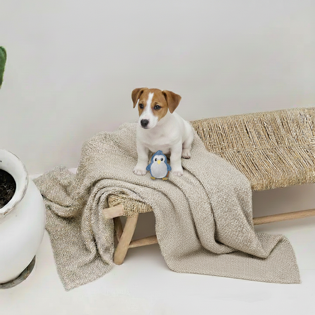 BUDDY. Jouet pour chien en cuir "Petit Pingouin"