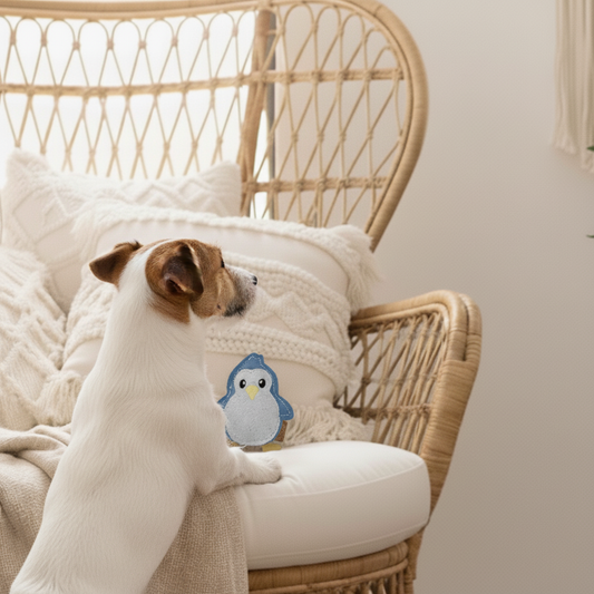 BUDDY. Jouet pour chien en cuir "Petit Pingouin"