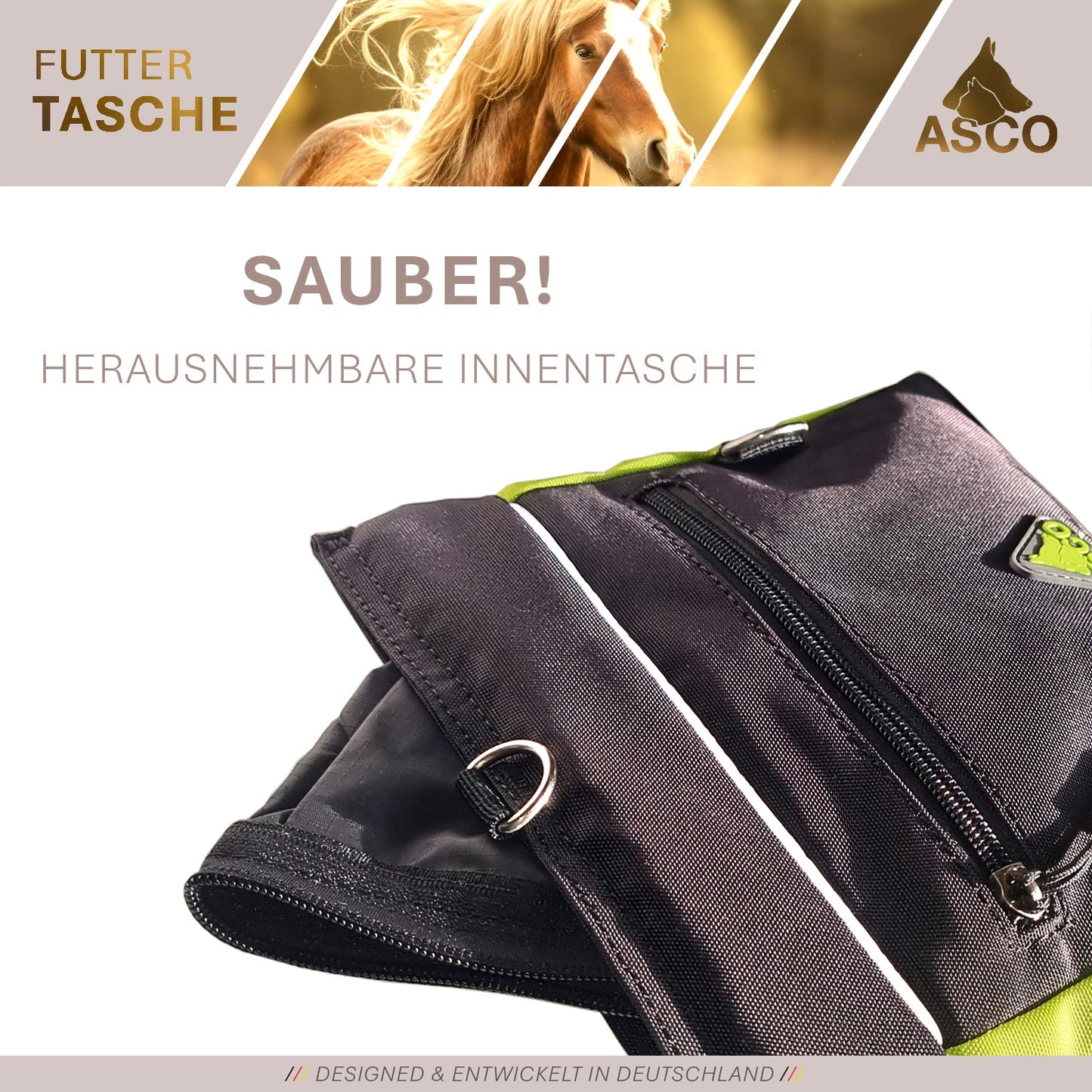 ASCO Sac à nourriture avec fermeture à une main, sac à friandises 20x20 cm, sac à friandises QuickTouch