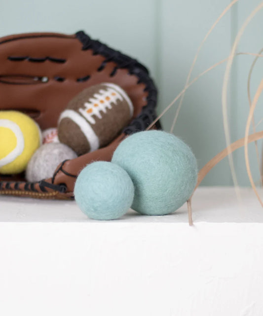 BUDDY. Jouet pour chien en laine de mouton "Balle" - Menthe