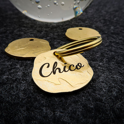 Médaille vintage extravagante pour chien personnalisée avec gravure, matériel en laiton, 25mm