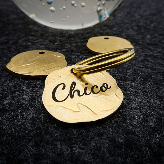 Médaille vintage extravagante pour chien personnalisée avec gravure, matériel en laiton, 25mm