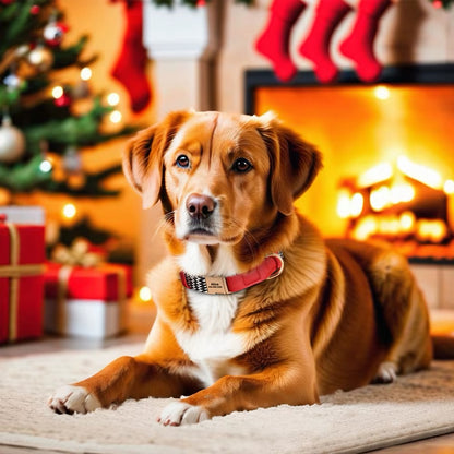 Collier de chien personnalisé Lovi en nylon & cuir - nom & numéro de téléphone (S-L)