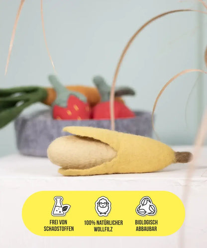 BUDDY. Jouet pour chien en feutre de laine "Banane" 