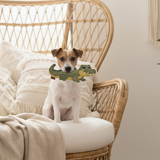 BUDDY. Jouet pour chien en cuir "Crocodile" 