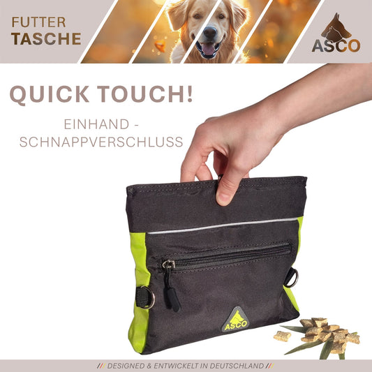 ASCO Sac à nourriture avec fermeture à une main, sac à friandises 20x20 cm, sac à friandises QuickTouch