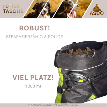 ASCO Sac à nourriture avec fermeture à une main, sac à friandises 20x20 cm, sac à friandises QuickTouch