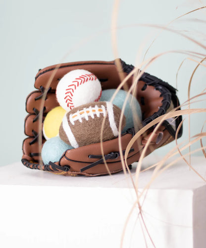 BUDDY. Jouet pour chien en laine de mouton "Baseball" 